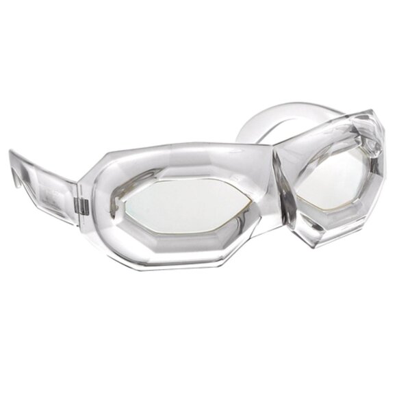 BNIB Linda Farrow x Walter Van Beirendonck Clear "Diamond" Sunglasses - Picture 1 of 8